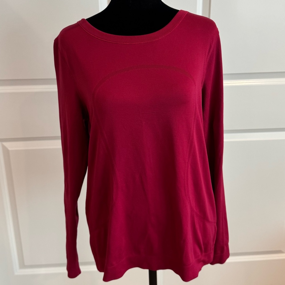 lululemon athletica Red Long Sleeve Top